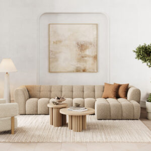 Nowoczesna sofa modułowa Aspen marki Vilmers w aranżacji skandynawskiej – oferta Domokoncept